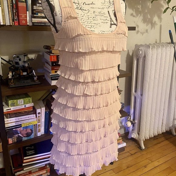 Retro Blush-Colored H&M 1920s Flapper-Style Dress - Picture 1 of 6